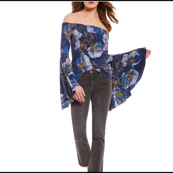 Free People Índigo Birds if Paradise Top - Picture 3 of 3